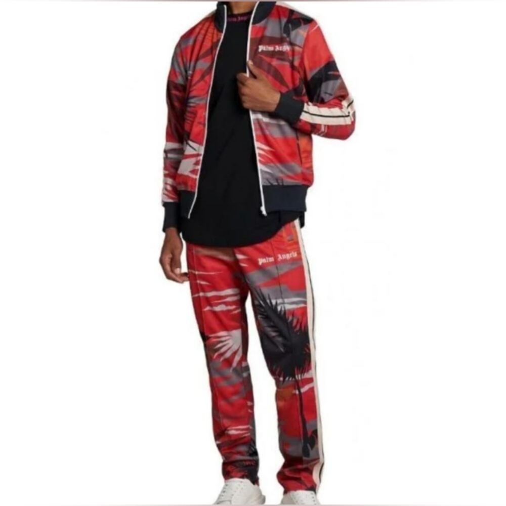 Palm Angeles Men's Set Red Hawaii Track Jacket XL And Pants L